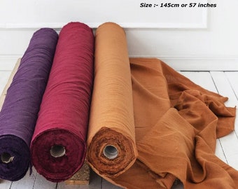 Linen Fabric 100% Softened Stonewashed 145cm or 57 inches Width Linen Quilting Fabric for Bedding and Clothing DIY Sewing Mother's Day Gift