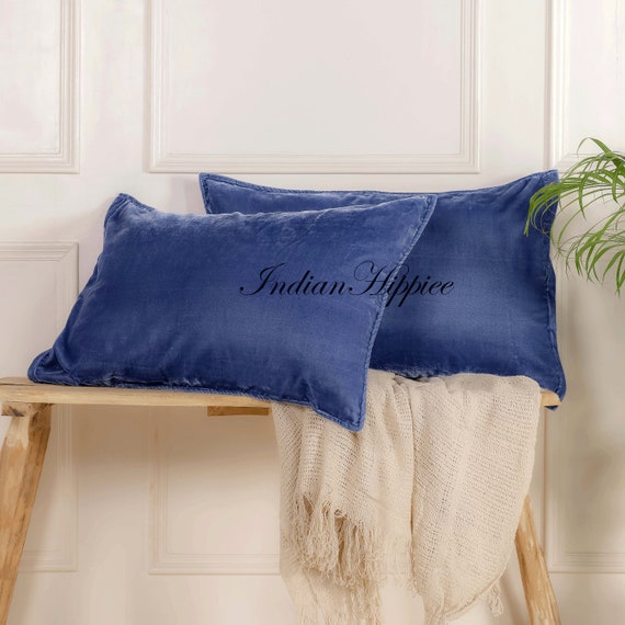 Set of 2 Crushed Velvet Pillowcase Soft Bedding Pillow Case Standard King Queen Pillowcases Long Lumbar Bedding Custom Size Pillow Covers Etsy