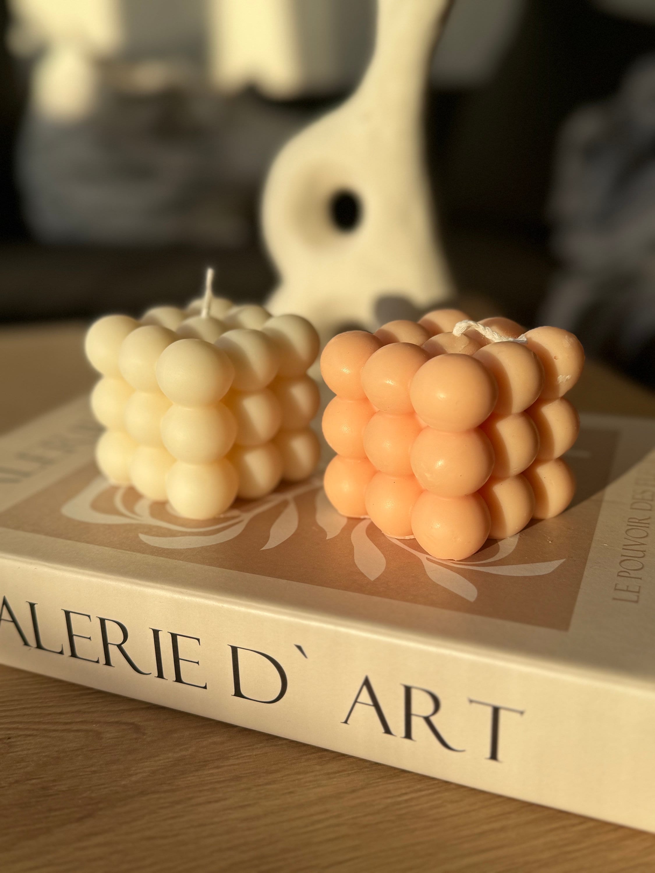 2er Set Bubble Duftkerzen - Lavendel & Vanille Aus Sojawachs