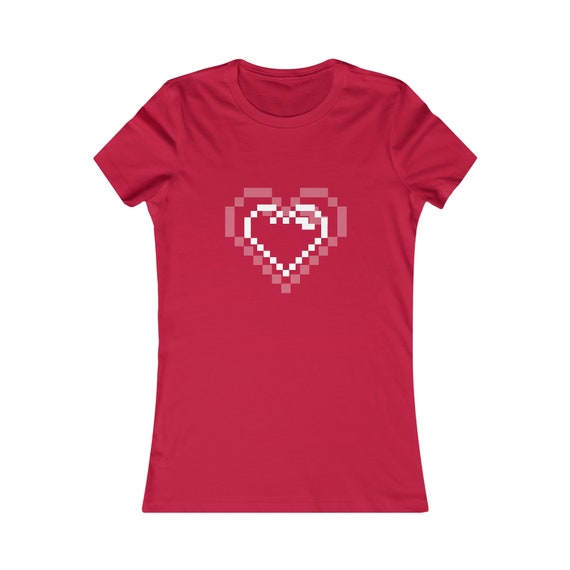 8 bit heart shirt top