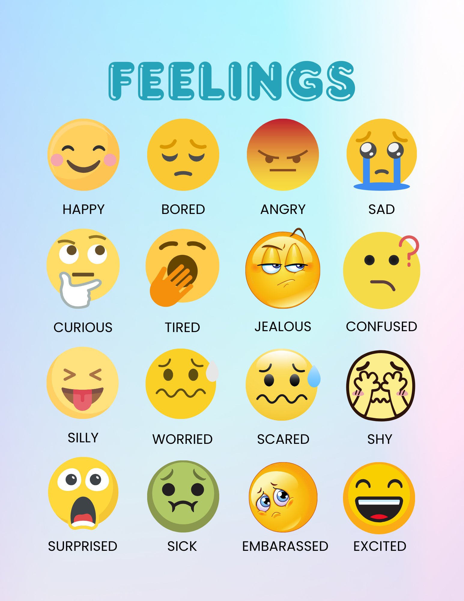 Emotion Weather Shape Wall Posters for Kids Kids Playspace Posters Emotion Weather Shape Wall Posters for Kids Kids Playspace Posters
