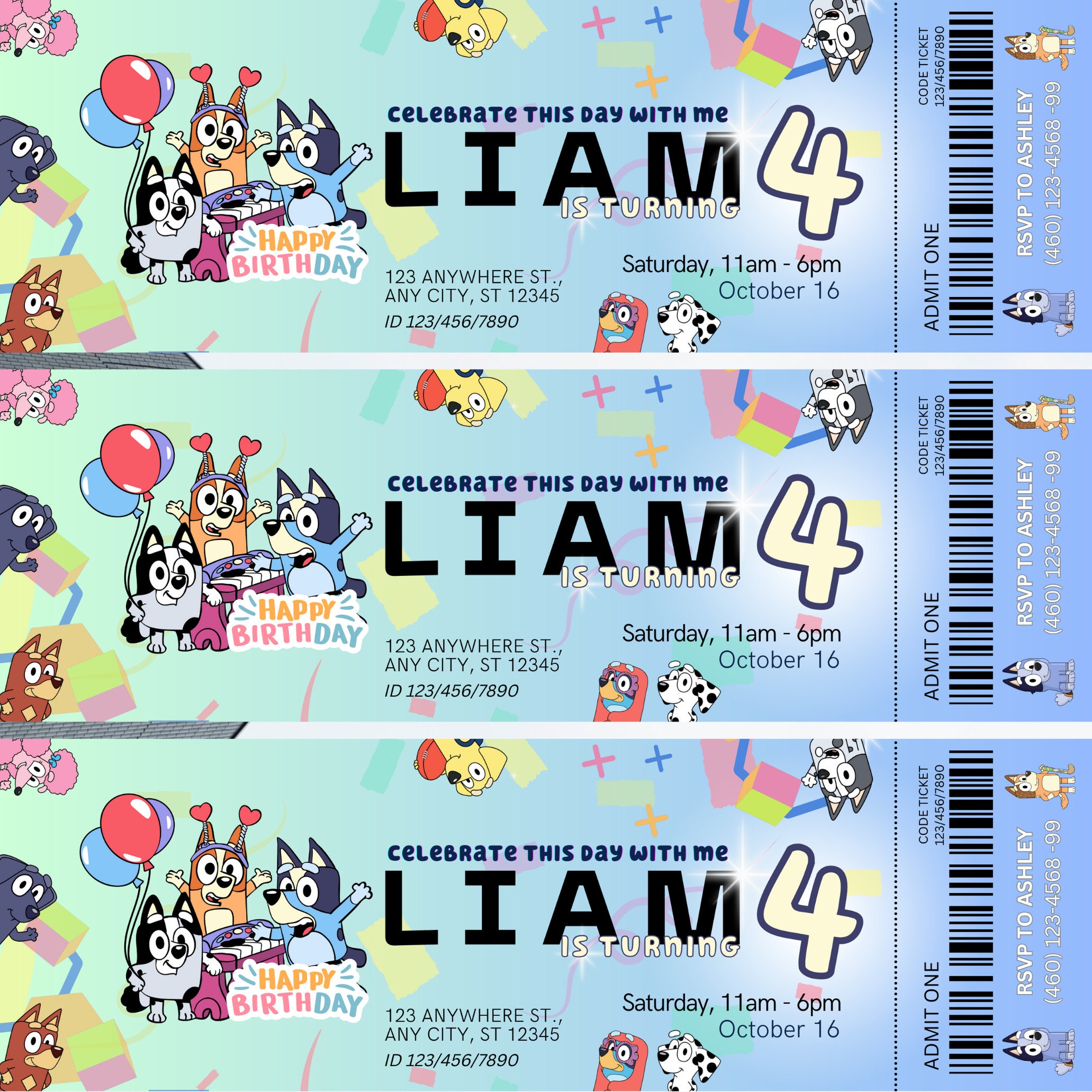 Bluey Birthday Invitation Ticket Custom Bluey Bingo Invitation Etsy bluey-birthday-invitation-ticket-custom-bluey-bingo-invitation-etsy