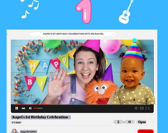 Ms. Rachel Toddler Birthday Invitation