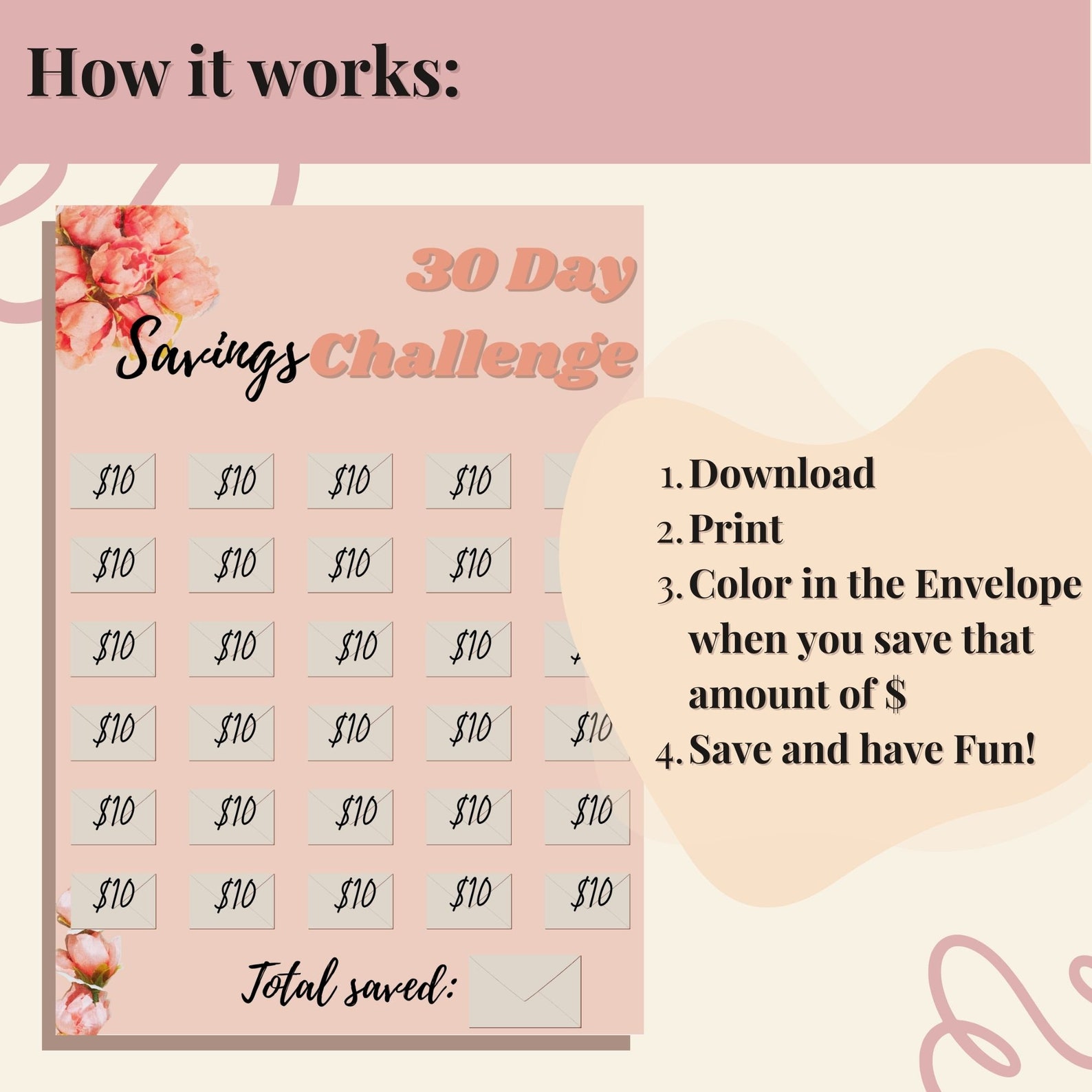 Cute Savings Challenge Printable Savings Tracker Bundle A6 - Etsy
