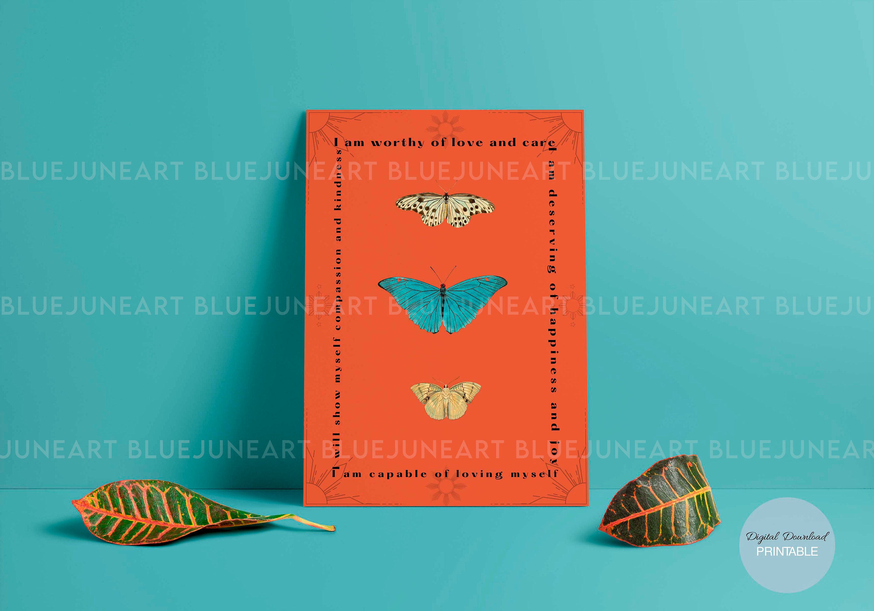 Printable Mantra Poster Set, Positive Affirmations Mantra Growth, Self ...