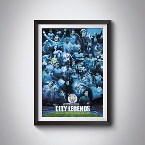 Manchester City FC Legends Poster Print