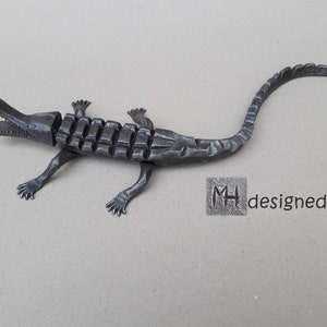 handgeschmiedete Eisenskulptur - Krokodil &quot;