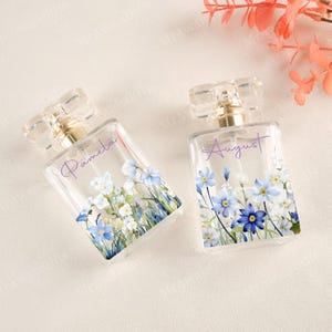 Custom Glass Perfume Bottle, Perfume Bottle Engraving, Custom Travel Perfume Bottle, Wedding Day Fragrance Gift, Couple Gifts