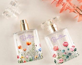 Personalized Perfume Bottle, Perfume Bottle Engraving, Custom Glass Bottle For Wedding Gift, Gift For Mother Of Bride, Bridesmaid Gift