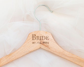 Personalised Wedding Hanger - Bridal Hanger - Custom Engraved Hanger - Bridal Party Hangers - Personalised Wedding Gift