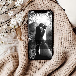 We Eloped Digital Announcement Editable Template, Wedding Announcement with Photo, Elopement Reception Invitation, After Party Invite AARJ