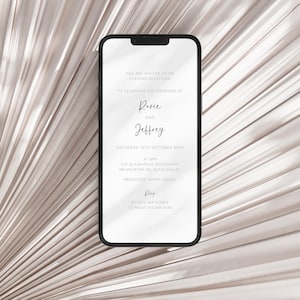 Digital Wedding Evening Invitation Template, Editable Minimalist Wedding Reception Invite, Modern Electronic Evening Reception Invite AARJ