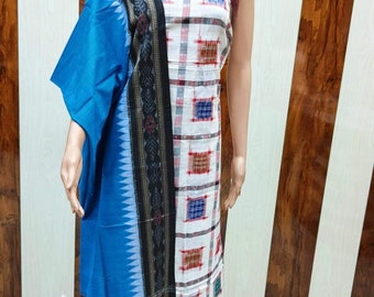 Odisha Sambalpuri Handloom Cotton Dress Piece with Dupatta