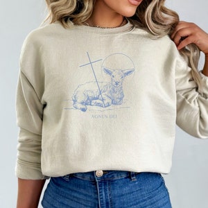 Agnus Dei Sweatshirt, Gift for Catholic, Catholic Gift, Catholic Ladies Sweatshirt, Catholic Sweater, Catholic Mom Gift