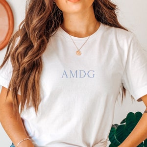 AMDG Shirt, Catholic Gift,  For the Greater Glory of God, Catholic Shirt, Catholic Mom Gift, Gift for Catholic, Saint Shirt