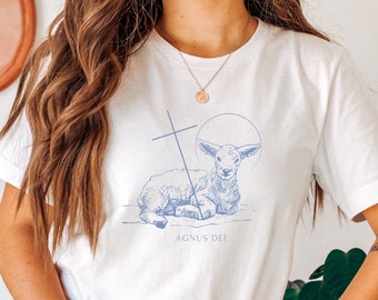 Agnus Dei Shirt, Catholic Gift, Catholic Shirt, Catholic Mom Gift, Gift for Catholic, Saint Shirt, Catholic, Catholic Shirt, Lamb of God