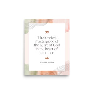 St. Therese Mother Quote 8x10 Digital Print Download