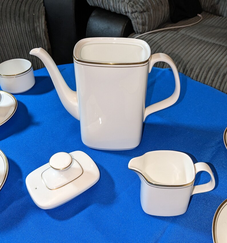 Royal Doulton Gold Concord Tea Set Teapot Milk Jug Sugar Etsy