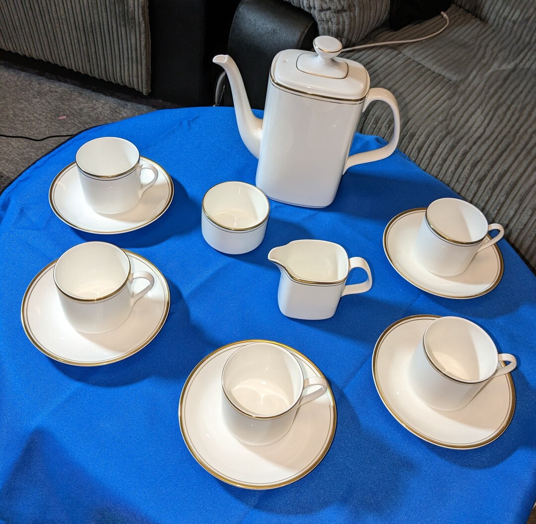 Royal Doulton Gold Concord Tea Set Teapot Milk Jug Sugar Etsy