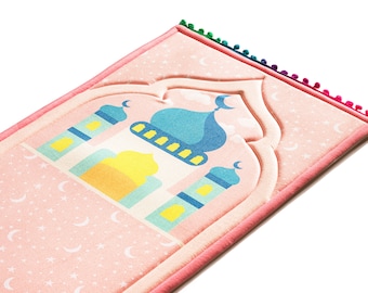 Tapis de prière pour enfants, tapis de prière, tapis de prière haut de gamme, tapis de prière islamique, Sejadah, tapis de prière bleu, tapis de prière pour enfants, cadeaux islamiques pour les enfants