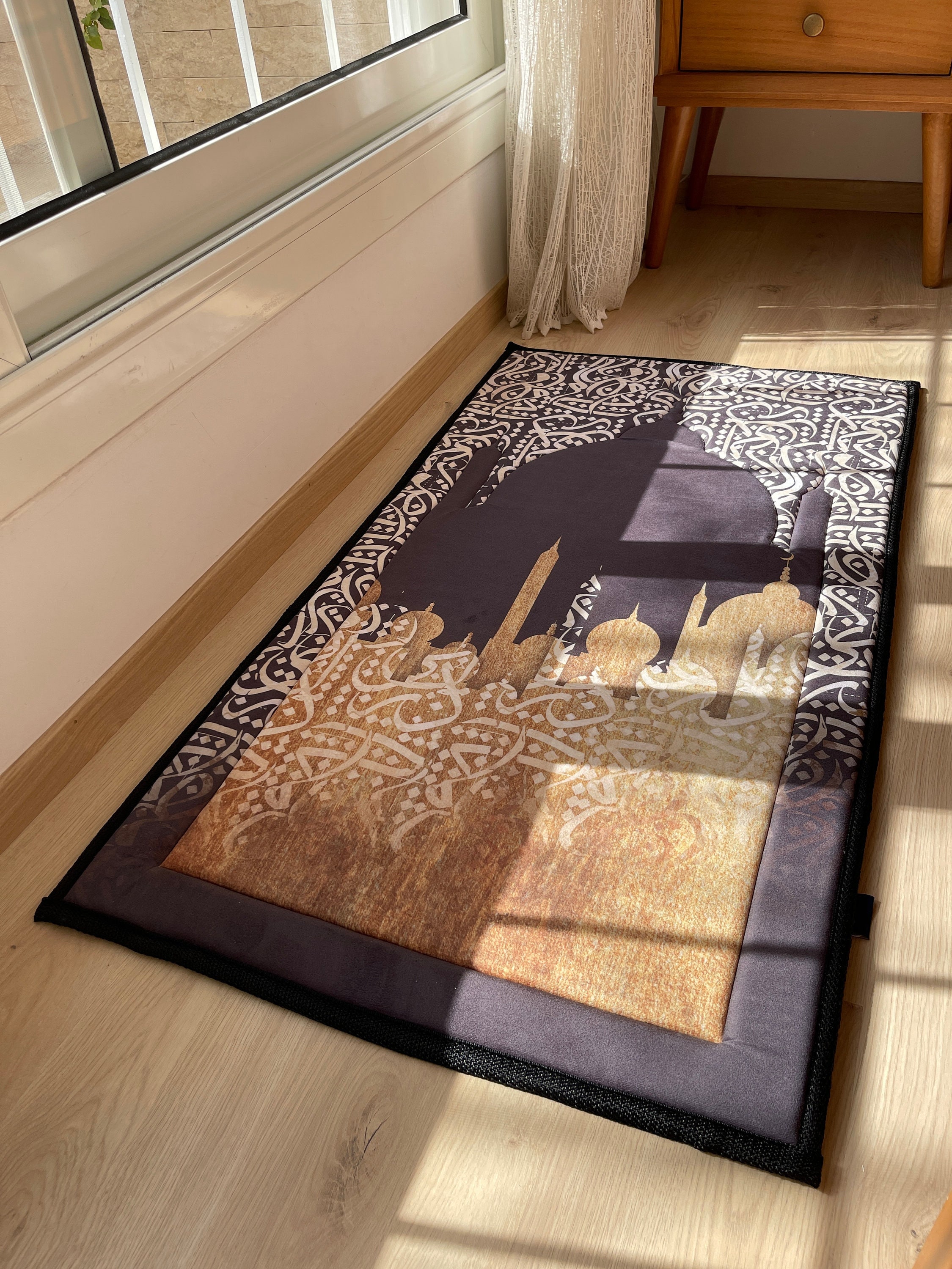 Islamic Prayer Mat, Islamic Gift, Padded Prayer Rug, Padded Prayer Rug