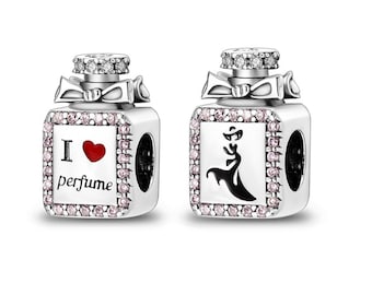 Parfüm Flasche Charme für Pandora Armband, 925 Sterling Silber, Halskette Anhänger Charme für Momente Armband, Frauen Schmuck, Geschenk für Sie