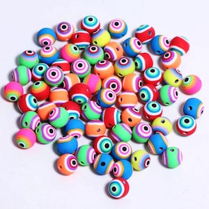 Boze oog polymeerklei kralen, losse spacer sieraden voor armband ketting oorbellen sleutelhanger maken