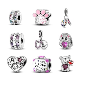 Forever Infinite Clip Charms for Pandora Bracelet, Sterling Silver Charm for Moments Bracelets, Stopper/Spacer Beads Charms, Bracelet Charm