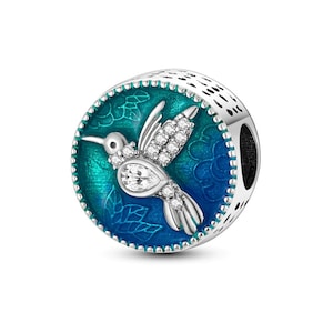 Charms for Pandora Bracelet Charms, Sterling Silver Charm fits Moments Bracelets, Hummingbird Charm, Beads Charms, Pendent Jewelry