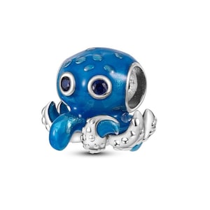 Octopus Charm Fits Pandora Bracelet, Sterling Silver charms, Ocean Sea Animal Charm for Pandora Bracelet, Women Jewelry, mother&#39;s day gift