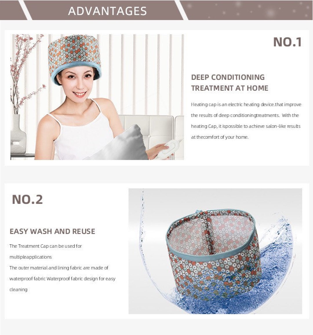 La Purete Care Hair Heat Treatment Cap Thermal Hair Care Hood Deep