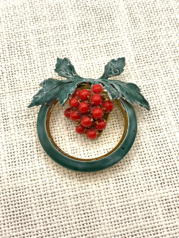 Vintage Sandor Strawberry Brooch Pin - image 7