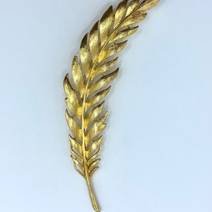 Vintage Signed Trifari Leaf Brooch