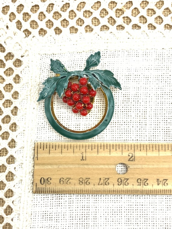 Vintage Sandor Strawberry Brooch Pin - image 4