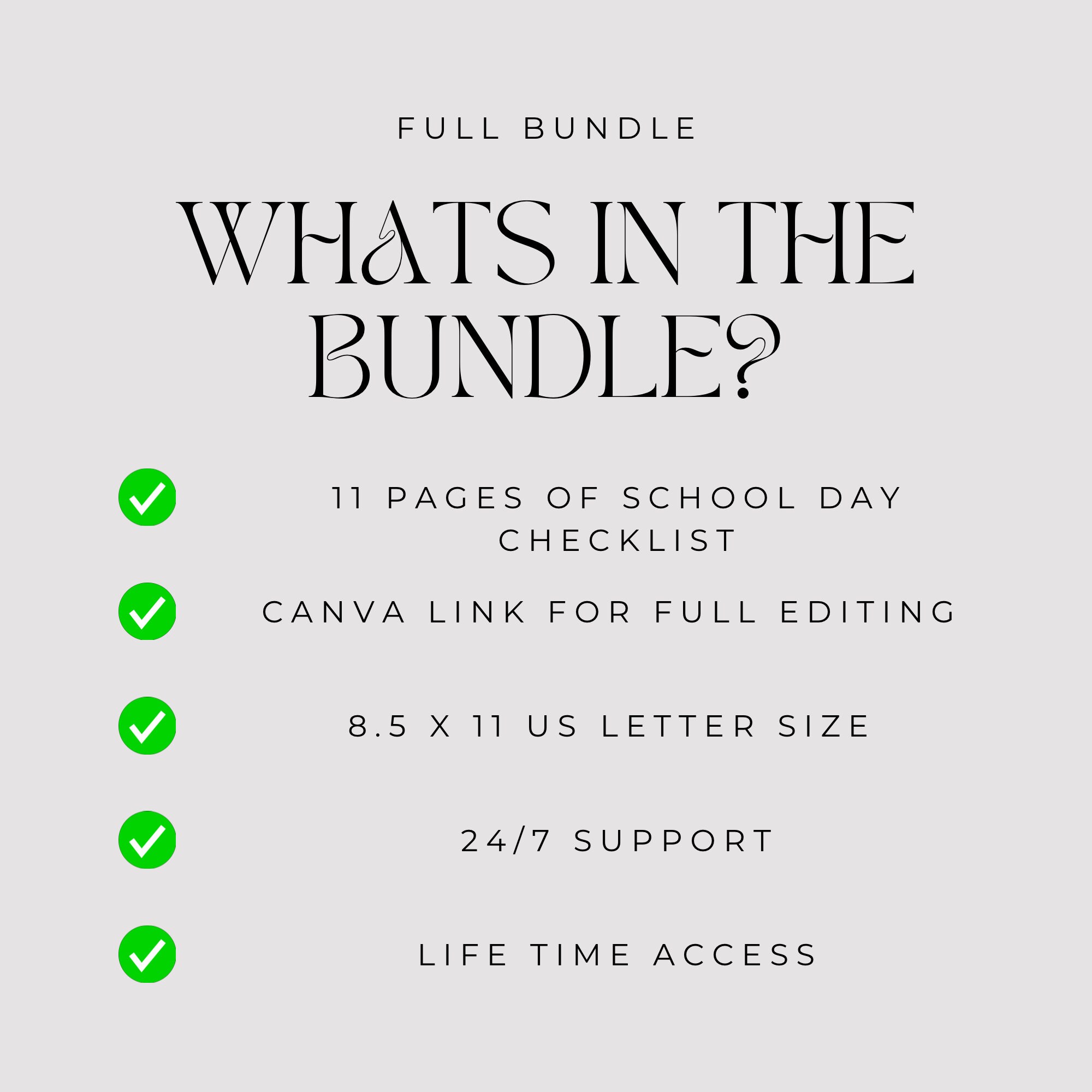 School Day Routine Checklist, Canva Template, Kids Routine Checklist ...