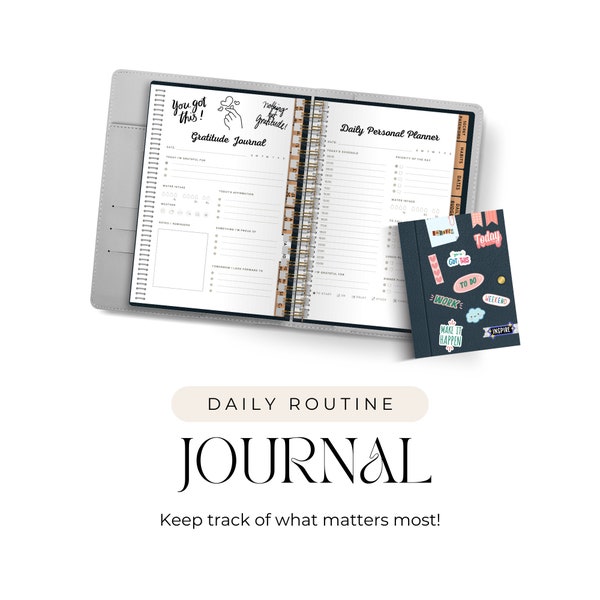 Afdrukbare dagelijkse routine | Gelukkig Planner | Karweioverzicht | Zelfzorg | Weekkalenders | Dagelijks ritmeschema voor peuters | Persoonlijk cadeau