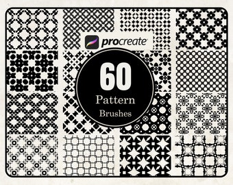 Procreate Pattern Brushes | Geometric Shapes | Patterned Brushes