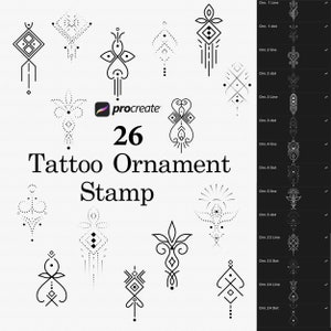 Procreate Ornament Tattoo Stamp Brushes