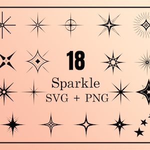 Sparkle Svg Bundle | Sparkle Png | Star Svg | Sparkle Cut File | Svg Files For Cricut | Instant Download