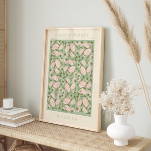 Madrid Flower Market Poster: Botanical Illustration Wall Art (Digital Download)