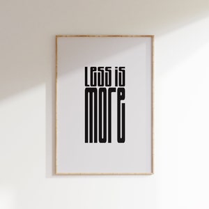 Visual Design Collection "Less Is More" Graphic Design Poster Minimalist Poster Print Graphic Design Printable Digital Art Geometric WallArt