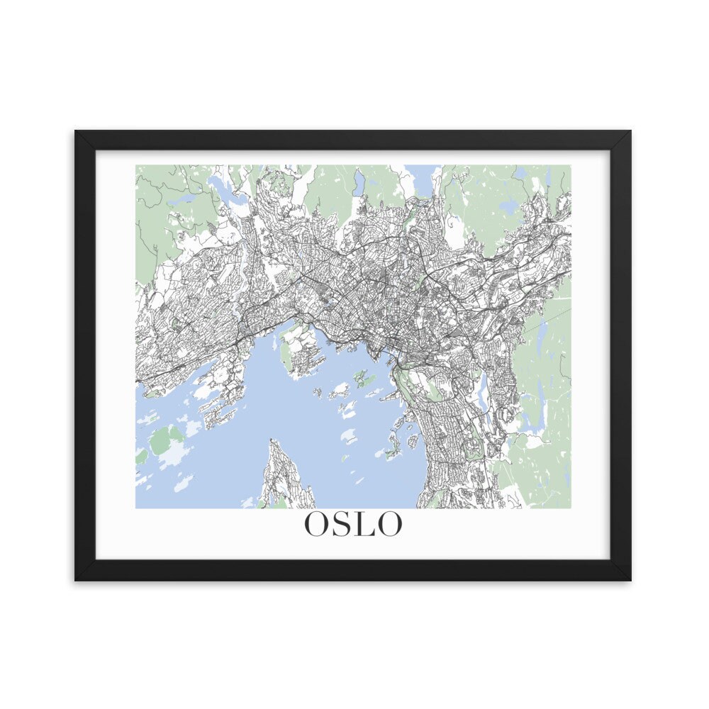 Oslo City Map Print Your Own Custom Highly Detailed Poster - Etsy