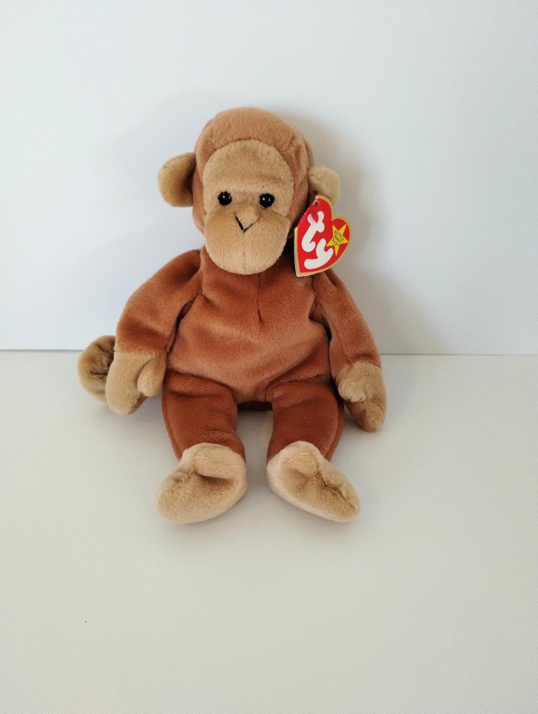 Ty 1995 Beanie Baby Bongo the Monkey With Tan Tail Excellent Condition