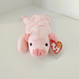 Ty Beanie Baby 1993 Squealer the Pig - Rare Tag Errors - 1 of The Original 9 Ty Babies - Mint Condition