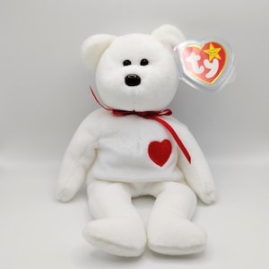 Retired Rare- Ty 1994 Beanie Babies Valentino the Bear with Errors