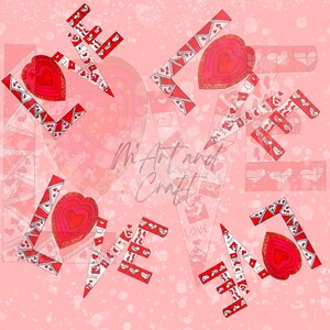 Carta digitale di San Valentino di cuori d'amore