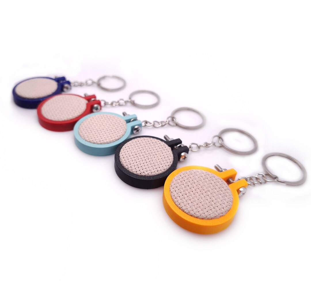 Tiny Keyring Hoop 3D Printed Plastic Hoops for Extra Mini Cross Stitch