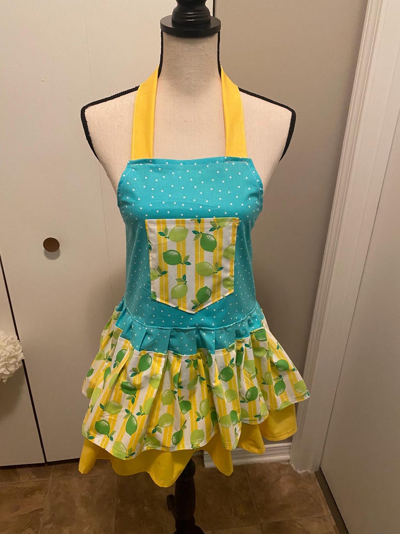 LightGreen Yellow Star Apron main image 1