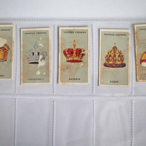 Famous Crowns Series of 25 Cigarette Cards from Godfrey Phillips (ca1938).