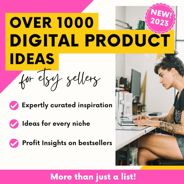 1000+ Digital Product Ideas to Sell on Etsy - Passive Income Ideas - Sell Printables on Etsy - Etsy Bestsellers List - Small Business Help